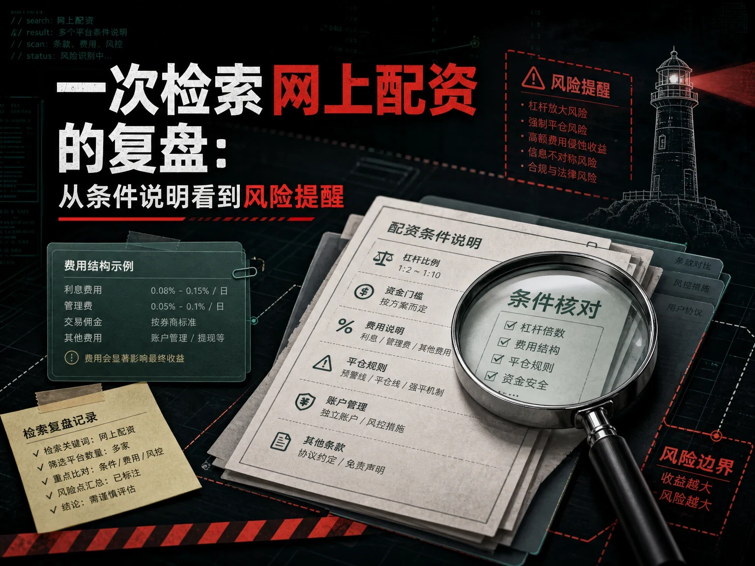 一次检索网上配资的复盘:从条件说明看到风险提醒 插图
